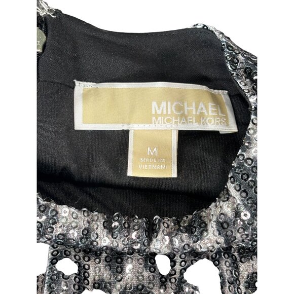 Michael Kors Womens Sequin Leopard Print Sleeveless Crop Top M Polyester - Picture 4 of 12
